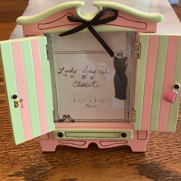 Pink and Green Armoire Picture Frame - Picture 1 of 4